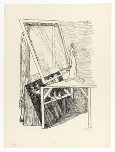 Magic Mirror, plate 13 fra Day and Dream av Max Beckmann