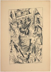 Malepartus, plate åtte fra Die Hölle av Max Beckmann