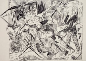 Martyrium, av Max Beckmann (1884-1950), gravering. Tyskland, 1900-tallet. av Max Beckmann