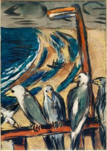 Måker i stormen av Max Beckmann