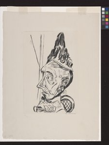 Gammel kvinne med panser av Max Beckmann