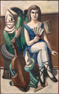 Pierrette og klovn av Max Beckmann
