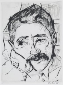 Portrett av Walter Carl av Max Beckmann