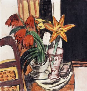 Røde tulipaner og ildliljer; Røde tulipaner og tigerliljer av Max Beckmann