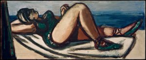 Sover på stranden av Max Beckmann