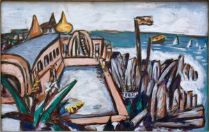Cap Martin svømmebasseng av Max Beckmann