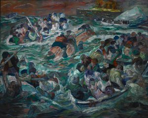Forliset av Titanic av Max Beckmann