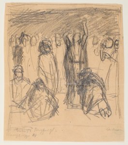 Skisse til Bergprekenen av Max Beckmann