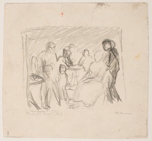 Skisse for Zech Family av Max Beckmann
