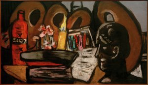 Stilleben med paller av Max Beckmann
