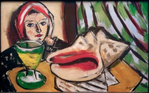 Stilleben med et stort skjell av Max Beckmann