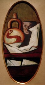 Stilleben med en meksikansk figur av Max Beckmann