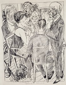 The Disappointed I, av Max Beckmann (1884-1950), litografi. Tyskland, 1900-tallet. av Max Beckmann