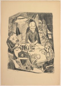 The Hunger, tallerken fem fra Die Hölle av Max Beckmann