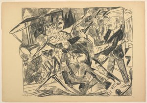 Martyrdommen, plate fire fra Die Hölle av Max Beckmann
