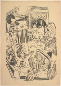 The Patriotic Song, plate ni fra Die Hölle av Max Beckmann