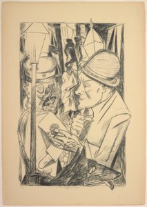 Veien hjem, plate to fra Die Hölle av Max Beckmann