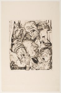 The Yawners, plate 7 fra porteføljen "Faces" av Max Beckmann