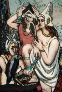 Før kostymefesten (tre kvinner) av Max Beckmann