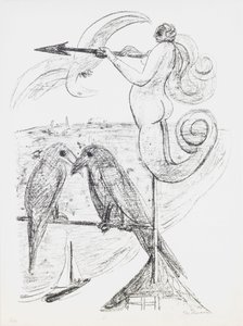 Weather-Vane, plate 2 fra porteføljen "Day and Dream" av Max Beckmann