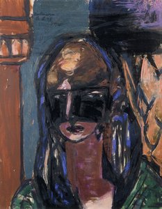 kvinne med maske; kvinne med maske av Max Beckmann