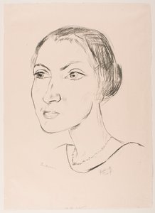 Kvinne med halskjede (fru Parcus) av Max Beckmann