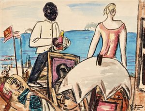 Zandvoort strandkafé av Max Beckmann