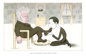 Henrik Ibsen, mottar herr William Archer i publikum, 1904.
