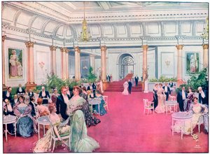 Foajeen på Savoy Restaurant, London, 1905.