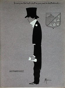 Karikatur av Alfred Gwynne Vanderbilt (1877-1915), fra 