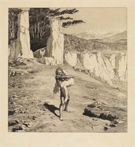 Adam (Eva og fremtiden, opus III, blad 5) av Max Klinger