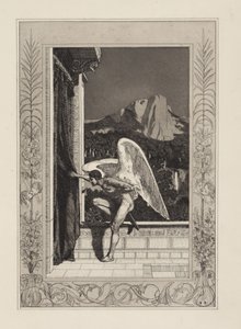 Amor kommer (Amor og Psyke, Opus V, blad 12) av Max Klinger