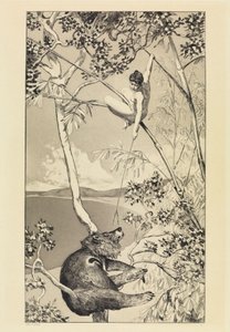 Bjørn og alv (Intermezzi, opus IV, blad 1) av Max Klinger