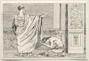 Cupid og Psyche: Psyche og Juno av Max Klinger
