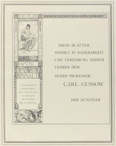 dedikasjon av Max Klinger