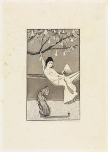 Dolce far niente (Siesta II) (Etsede skisser, opus I, blad 8) av Max Klinger