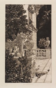I Flagranti, fra Dramas, Opus IX Dramamen, Opus IX, 1883. av Max Klinger