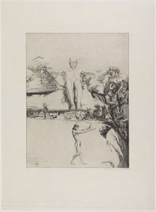 Integer vitae (enkeltblad fra: Om døden, andre del, opus XI, blad 1) av Max Klinger