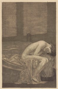Elskende par i værelset, plansje 13; Brahmsfantasi, op. XII av Max Klinger