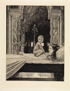 Mor og barn (Død mor) (Om døden, andre del, opus XI, tavle 9) av Max Klinger