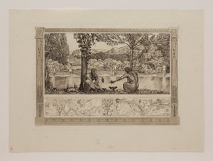 Narcissus og Echo I av Max Klinger