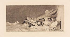 Opus VI, fra Paraphrase on the Finding of a Glove, 1881. av Max Klinger