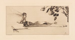 Opus VI, fra Paraphrase on the Finding of a Glove, 1881. av Max Klinger