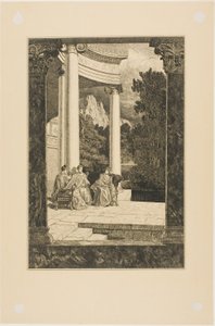 Psyche and her Sisters, plate 18 fra Cupid and Psyche av Max Klinger