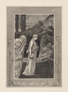 Psyke i Tartaros (Amor og Psyke, opus V, plansje 39) av Max Klinger