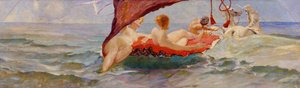 Venus i en skjellvogn. Del av veggdekorasjonen i Villa Albers i Berlin-Steglitz av Max Klinger