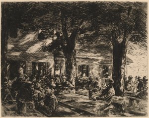 En tavernahage i Rosenheim, 1895. av Max Liebermann