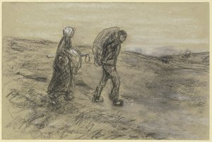 Arbeider som kommer hjem fra markarbeid med sin kone av Max Liebermann