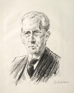 Arno Holz mappe: Portrett av Arno Holz av Max Liebermann