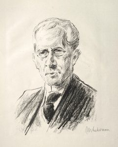Arno Holz-mappe: Portrett av Arno Holz, 1923. av Max Liebermann
